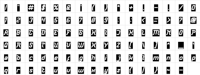 Big Mountain-Inverse Regular  glyph index