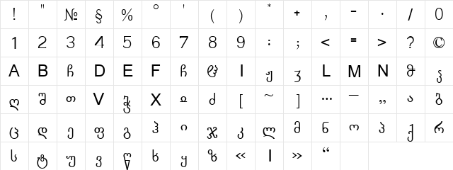 Malula_Ilia NormalA  glyph index