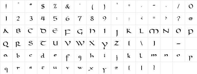 Decision Regular  glyph index
