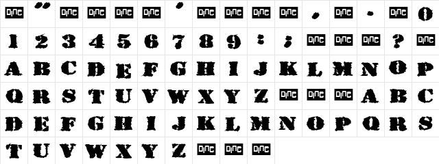MelbourneWC Regular  glyph index