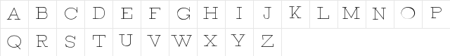BROKEN thin demo Regular  glyph index
