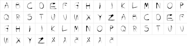 glow-carro-danish-spiik Regular  glyph index