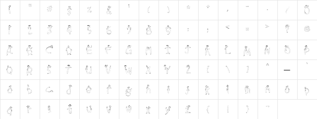 CK Stick Girls Regular  glyph index