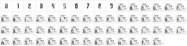 Clogs Regular  glyph index