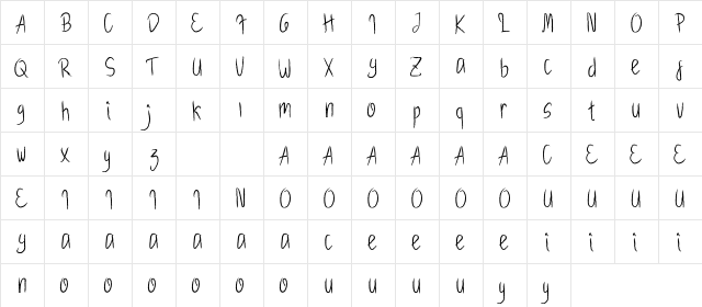 GonlotusFangwellDemo Dry Brush Regular  glyph index