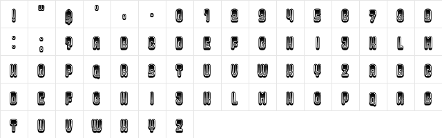 Dressed Gradient Regular  glyph index