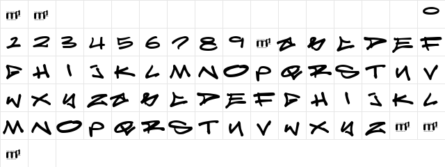 Reticulum 3 Regular  glyph index