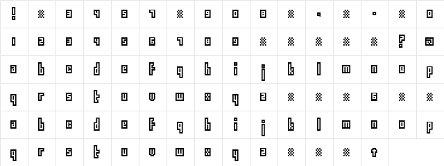 epimodemic Regular  glyph index