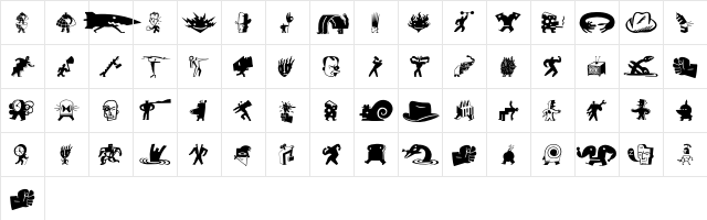 BigCheeseDark Regular  glyph index