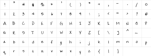 LD Print 20 Regular  glyph index