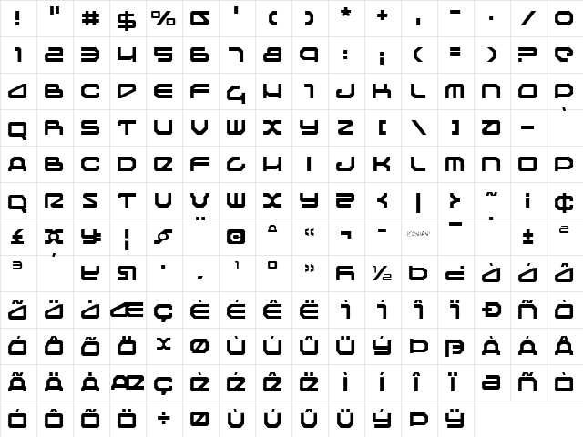 Traveler Light Light  glyph index