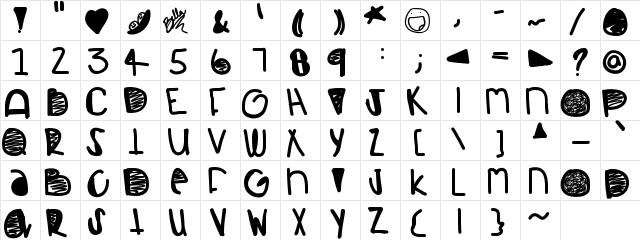 Restless Medium  glyph index