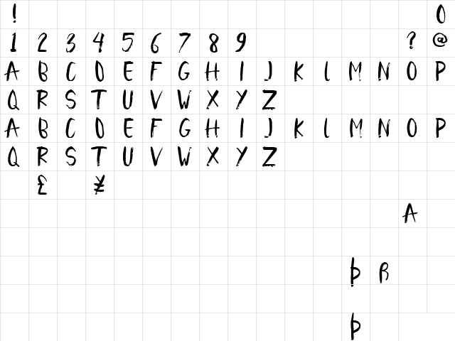 Frankenjura Demo Regular  glyph index