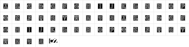 Napoli Initials Regular  glyph index