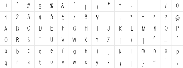 Nest normal  glyph index