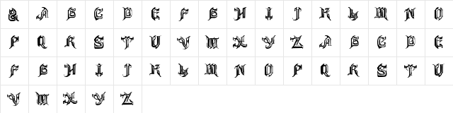 ANVIL Regular  glyph index