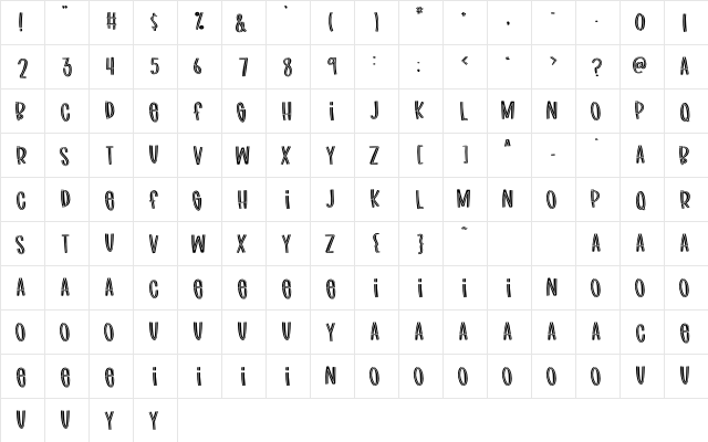 FBLawnmower Regular  glyph index