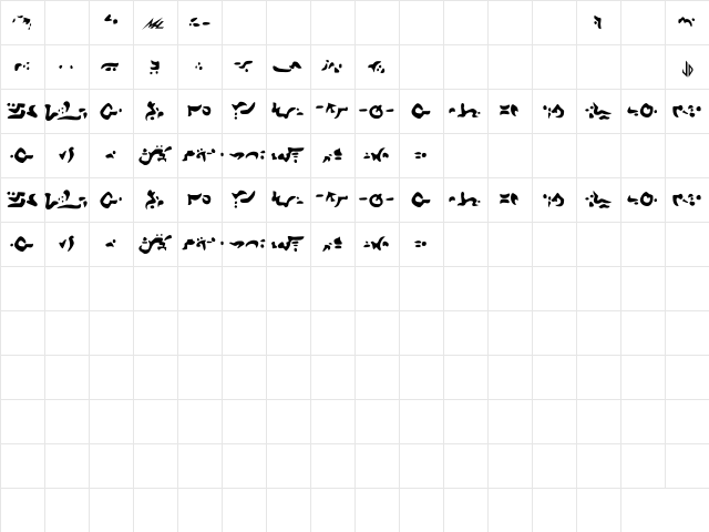 Guild Bold  glyph index