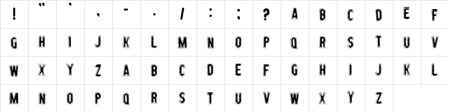 Emergency Exit Regular  glyph index