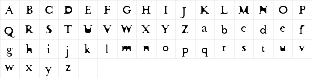 Flotsam Carnage Regular  glyph index