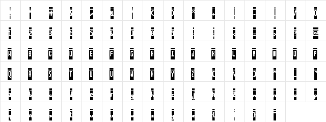 ARONDIE BLANC/NOIRE/MAJ MIN SURLIGNER Regular  glyph index