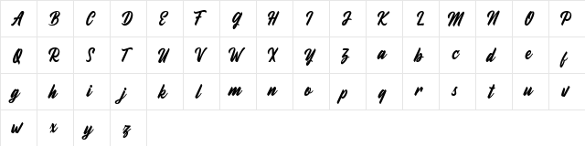 Fineberg Demo Regular  glyph index
