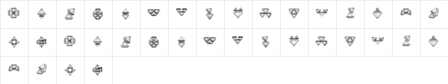 Diamond Blocks Regular  glyph index