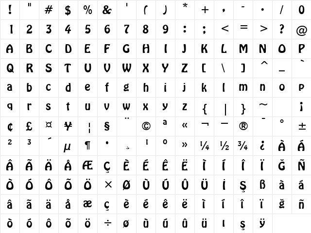 00333 Regular  glyph index