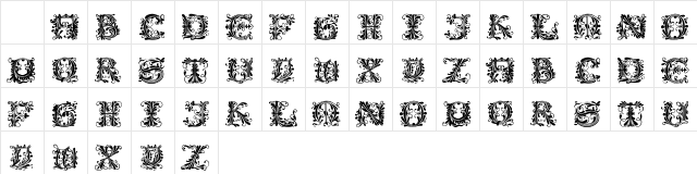 101! Flourish Display CapZ Regular  glyph index