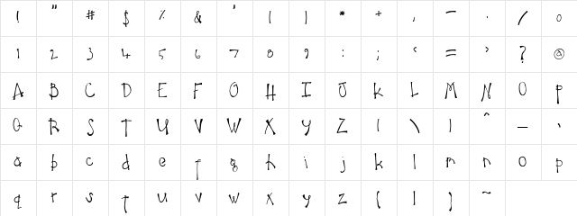 CK Huckleberry Regular  glyph index