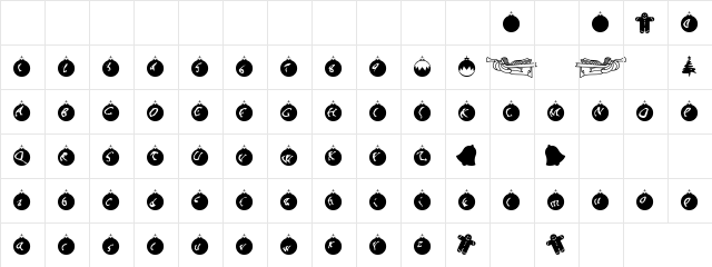 OrnaMental Regular  glyph index
