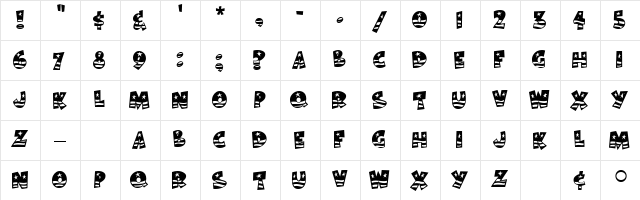 BodieMF Flag  glyph index