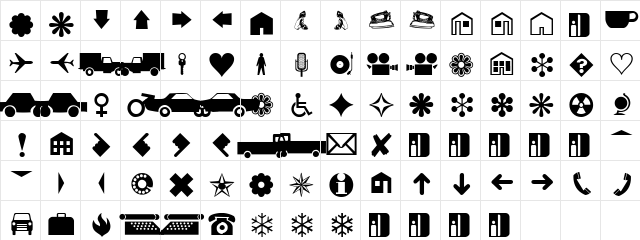 Funtime Regular  glyph index