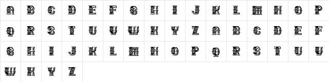 Taxi Regular  glyph index