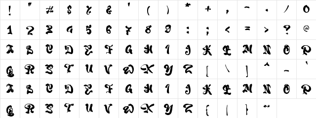 a Ai Love Regular  glyph index