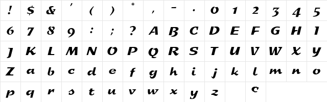 Decca Display SSi Regular  glyph index