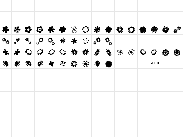 saru's Flower Ding (sRB) Regular  glyph index