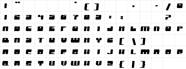 Side Bench Regular  glyph index