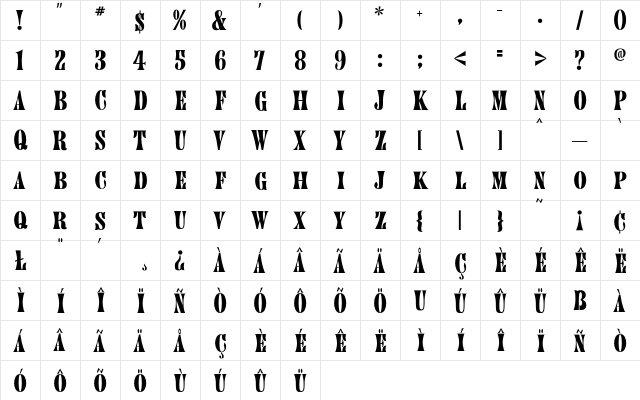 AIWood Painter  glyph index