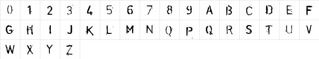 CONSPIRACY Regular  glyph index