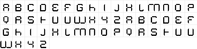AKEI Regular  glyph index