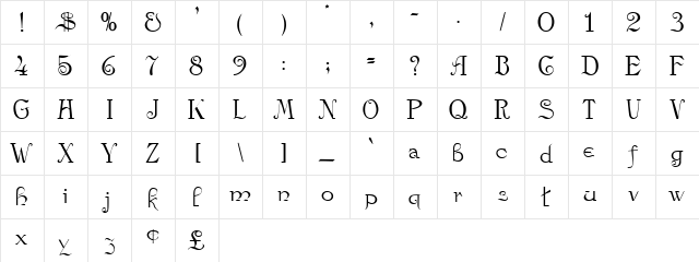 Rhizoid Normal  glyph index
