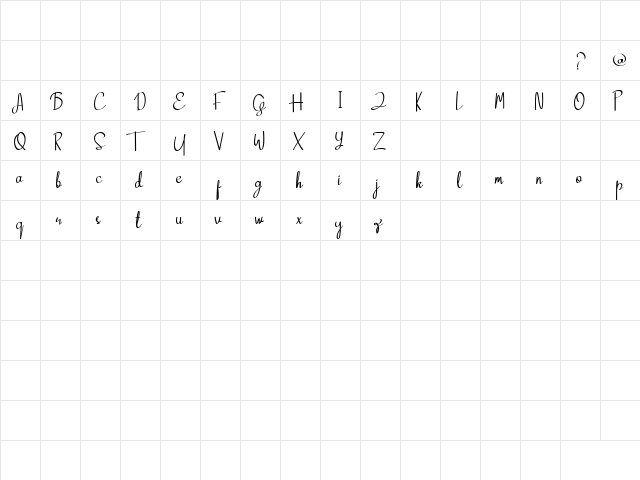 Clana Regular  glyph index