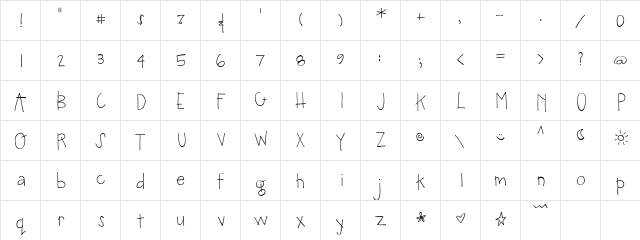 CK Ashley Alpha Regular  glyph index