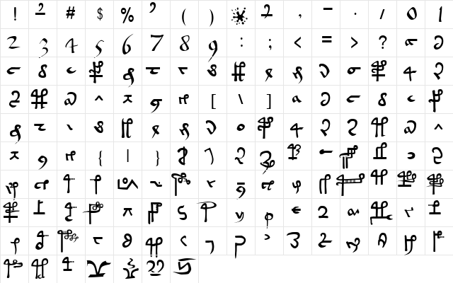 EVA Hand 1 Normal  glyph index