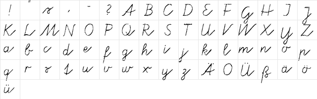 Tafelschrift Regular  glyph index