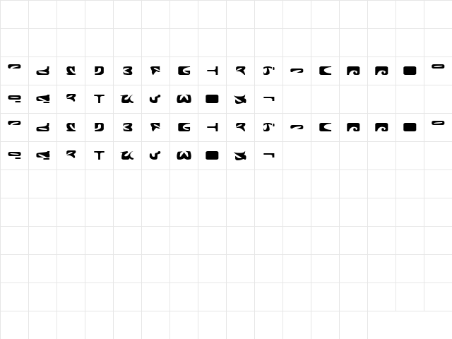 Later 2 Plain  glyph index