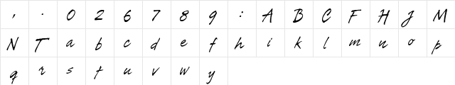 Tiza-Regular Regular  glyph index