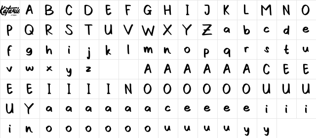 Sidenotez-Demo Regular  glyph index