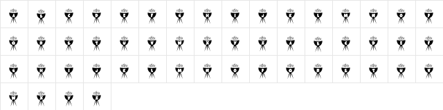 KR BBQ Regular  glyph index